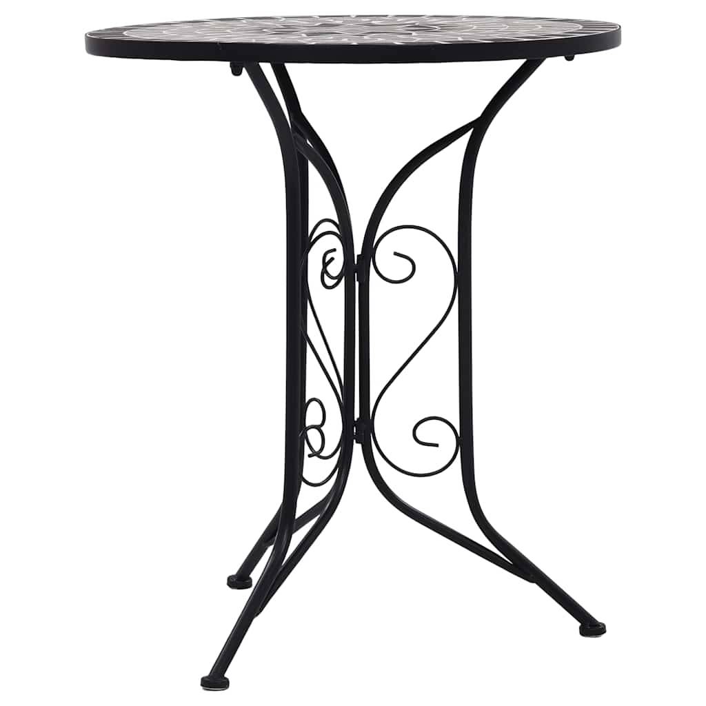 Maison Chic - Table de jardin | Table de bistro mosaïque Gris 60 cm Céramique - Image 3