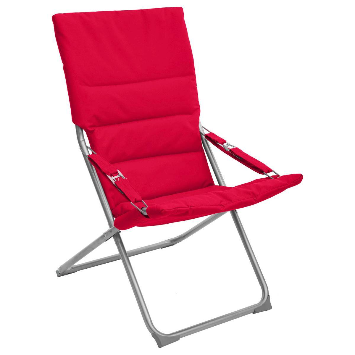 Hesperide - Fauteuil relax de jardin "Milos" grenade en acier traité époxy Hespéride - Imagen 5