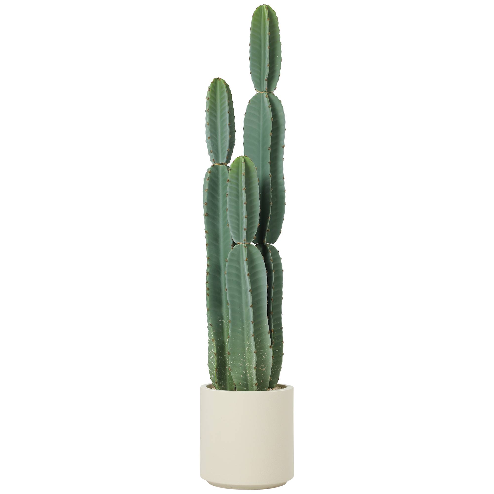 Sans Marque - Cactus Artificiel 111 cm, Grand Réalisme, Plante Artificielle en Pot, sans Entretien, pour Maison et Bureau, Vert - Image 2