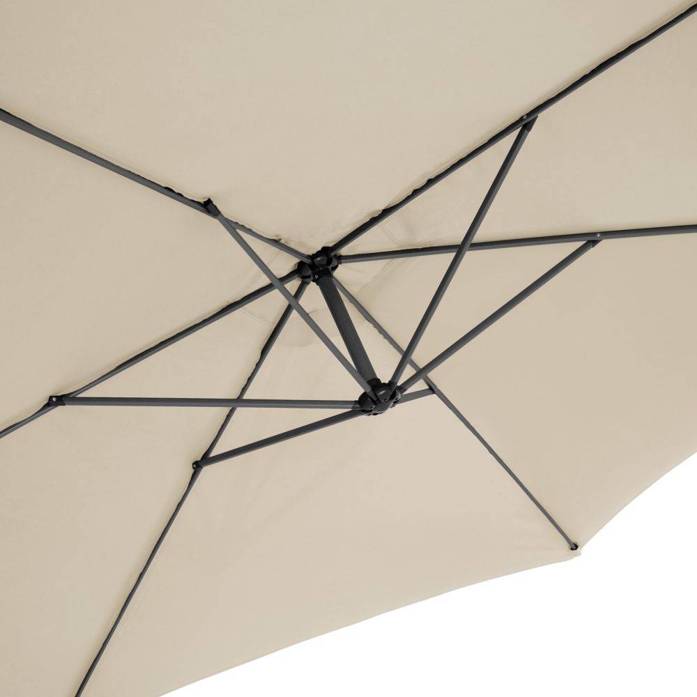 Helloshop26 - Parasol 350 cm avec housse de protection meuble jardin beige - Imagen 6