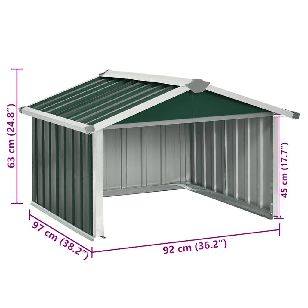 PANGIVO - Abri pour robot tondeuse acier galvanisé vert 92 x 97 x 63 cm - PANGIVO - Image 9