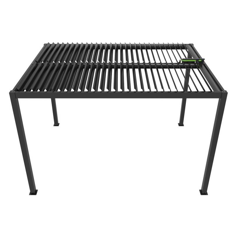 Pergola bioclimatique motorisée 12 m² aluminium anthracite télécommande X-Metal - Image 5