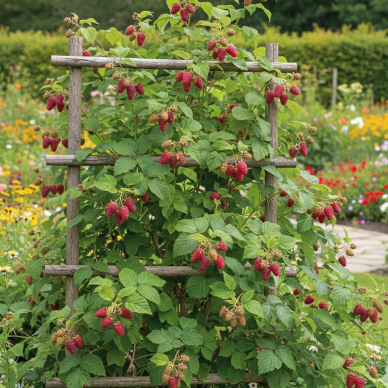 Mûre-framboise, Tayberry à fleurs Rose - feuillage Caduc - Godet - 5/10 cm-  hauteur à maturité De 2,50 m à 3,00 m - Imagen 4
