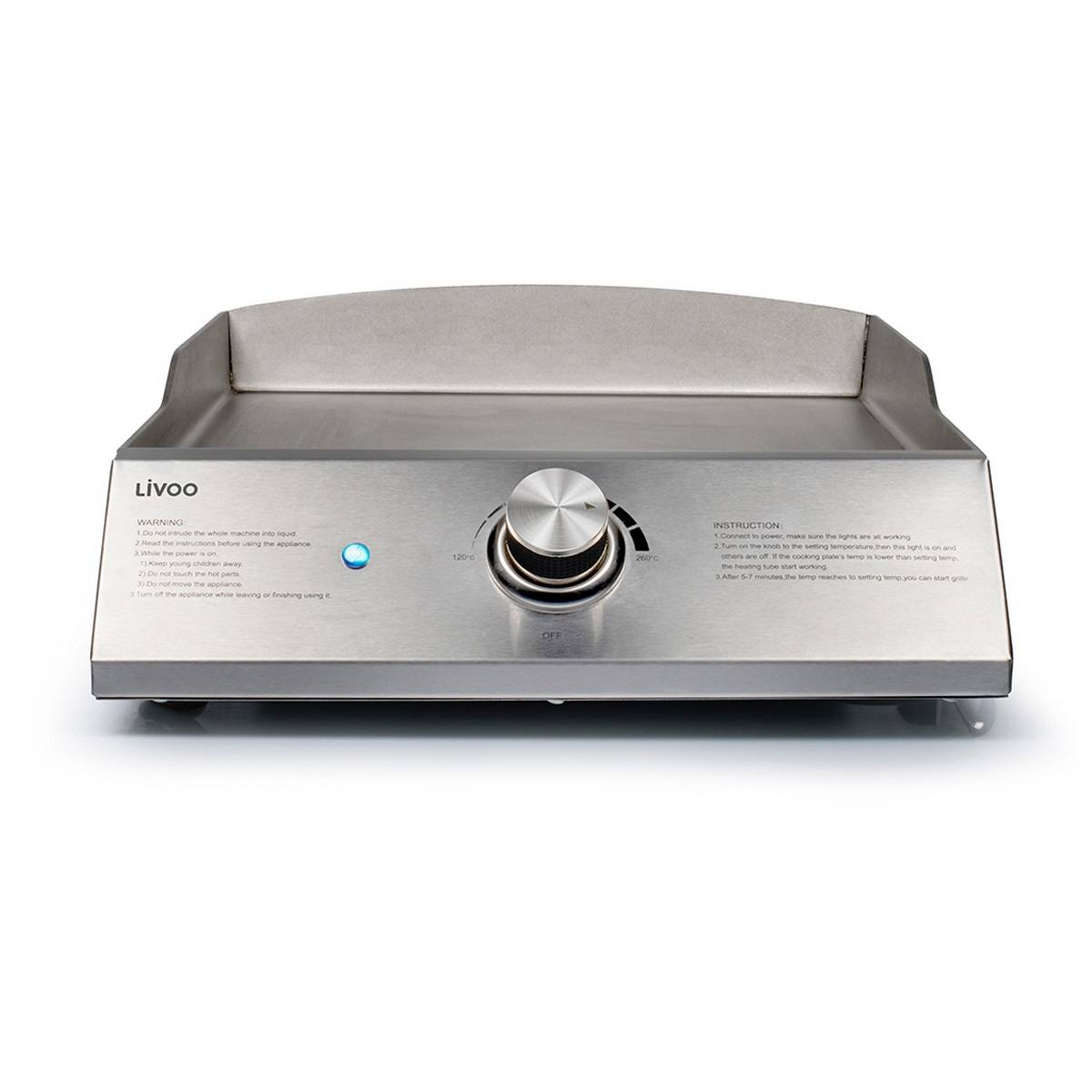 Livoo - Plancha électrique 2800w plaque inox DOC292 Livoo - Image 2
