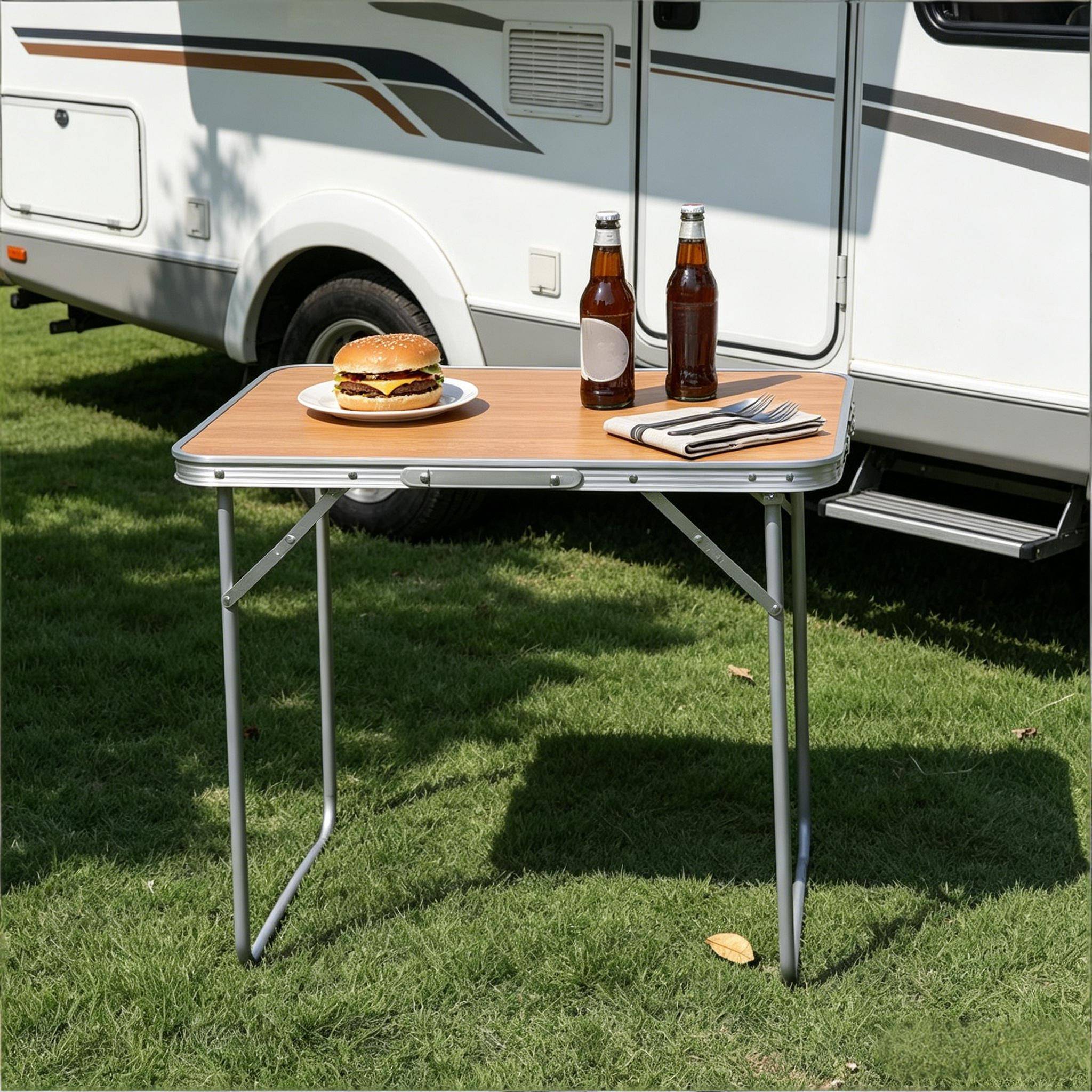 Table pliante ultra-légère et portable, multifonctionnelle pour camping, pique-nique et pêche - Image 1