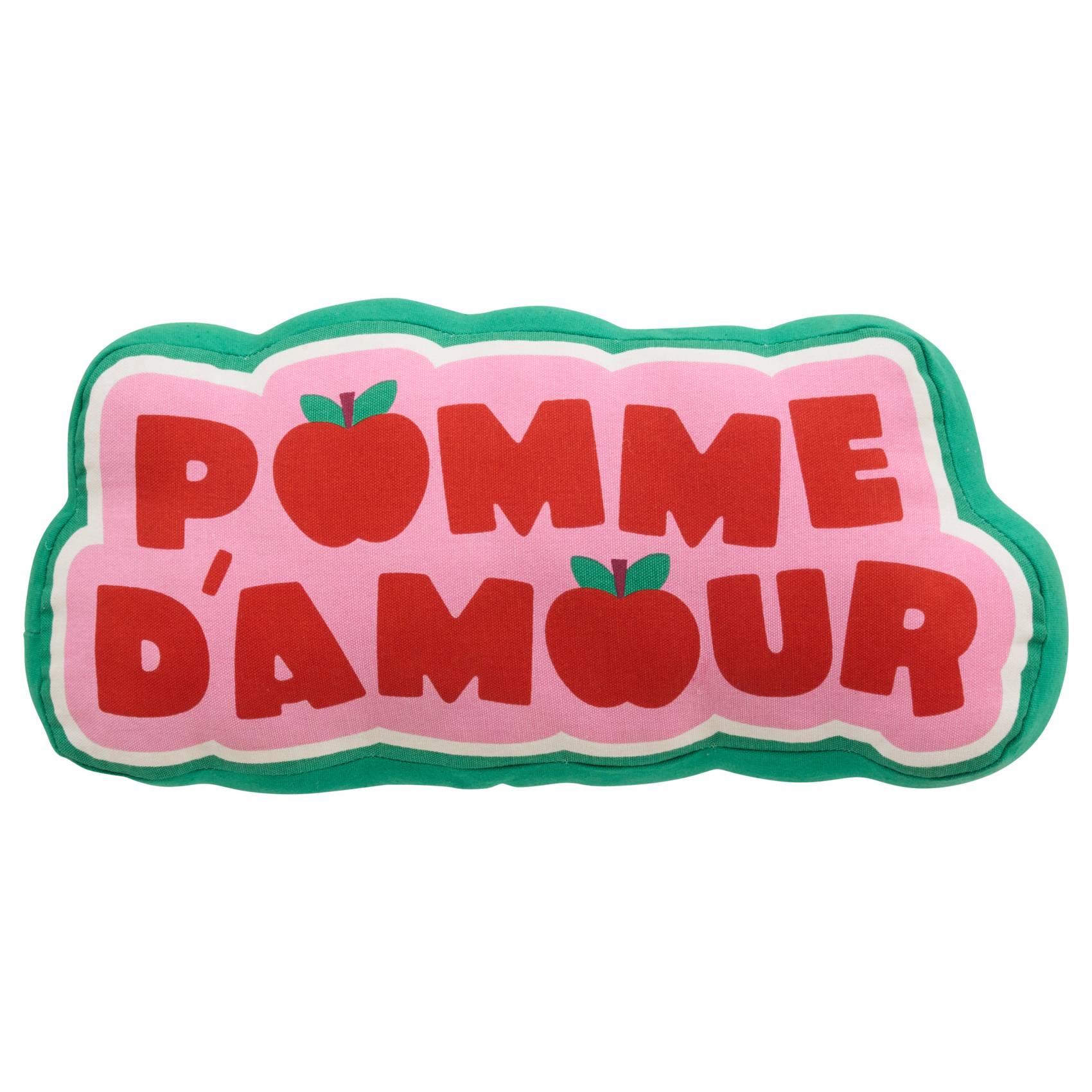 Coussin décoratif "Pomme d'amour" - ATMOSPHERA - Coton - Rouge