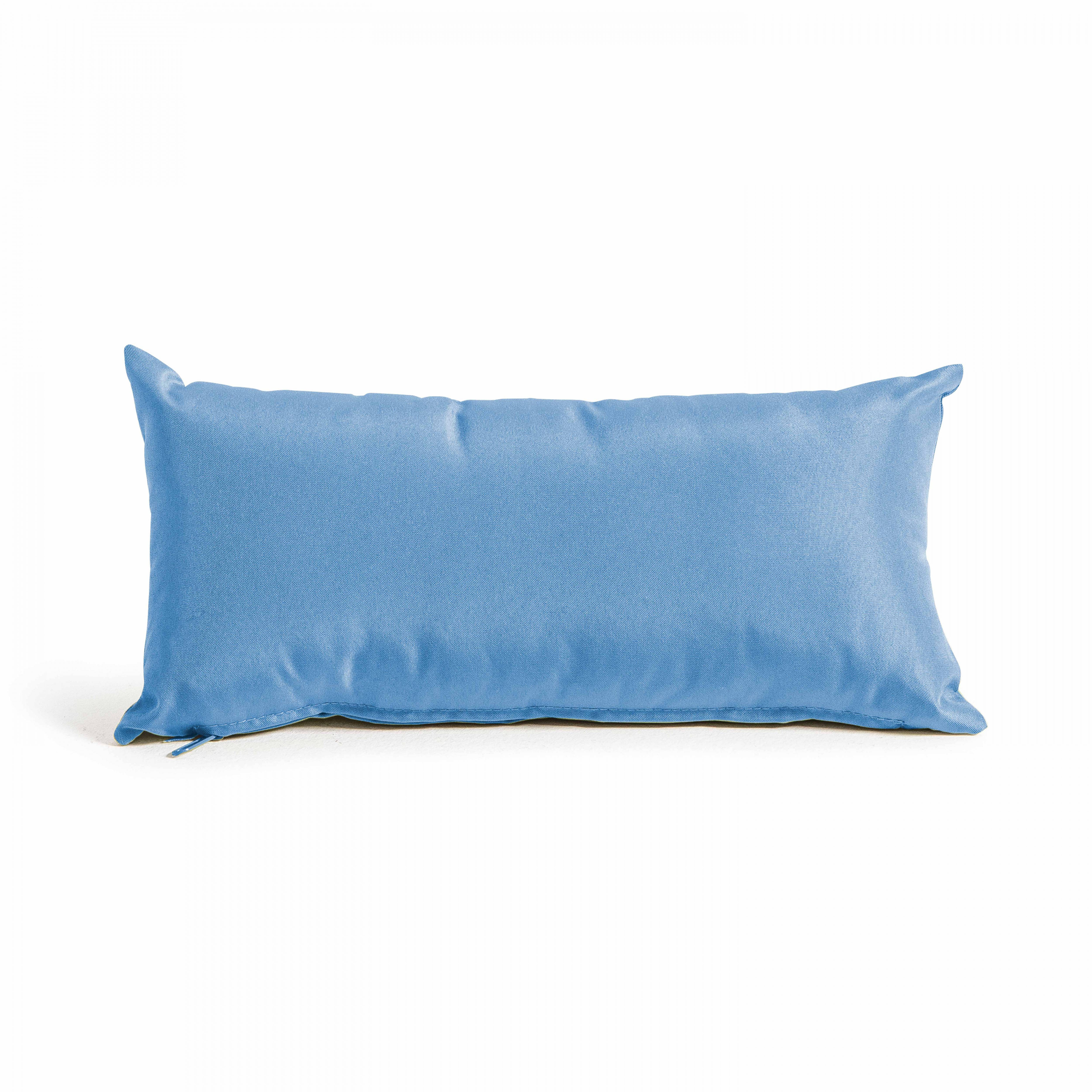 Oviala - Lot de 2 petits coussins polyester bleu 40x20x8 cm Cuzco - Oviala - Imagen 3