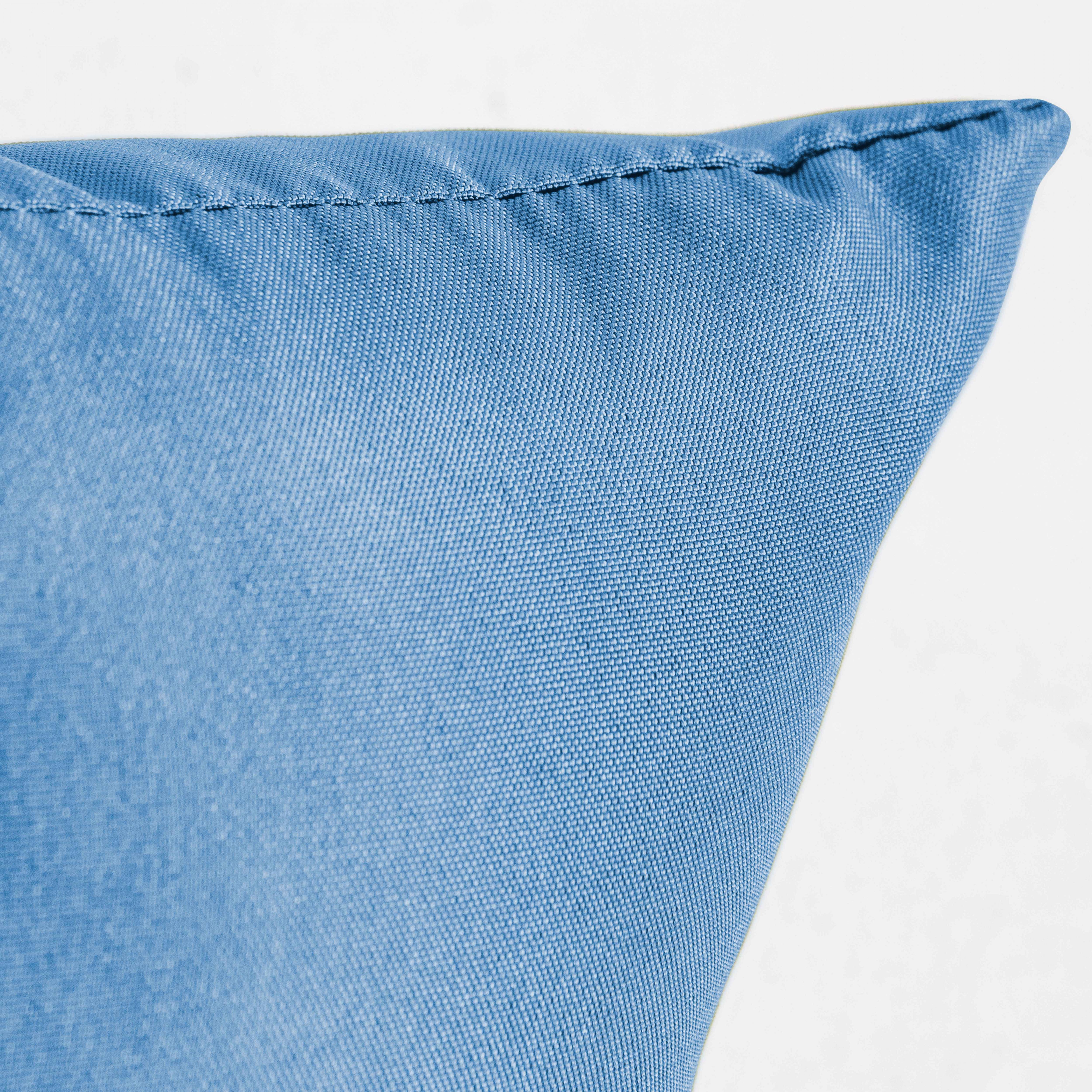 Oviala - Lot de 2 petits coussins polyester bleu 40x20x8 cm Cuzco - Oviala - Imagen 5