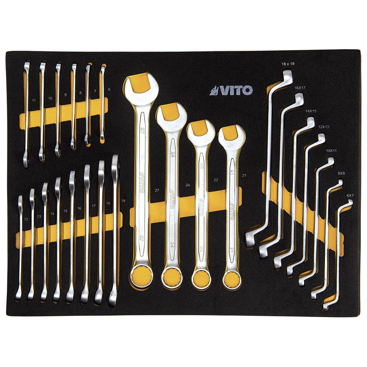 Vito - Servante d'atelier 7 tiroirs 221pièces Porte latérale 4 Roues Chariot à outils VITO - Imagen 8