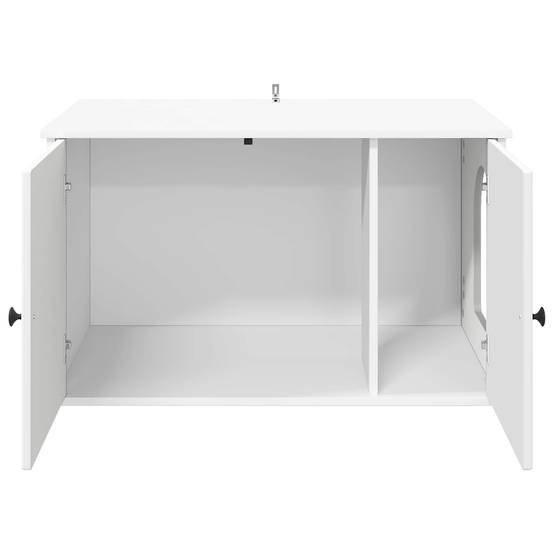 Maison pour chat bois d'ingénierie blanc 85 x 55 x 50.5 cm, Poids:25.11kg - PANGIVO - Image 6