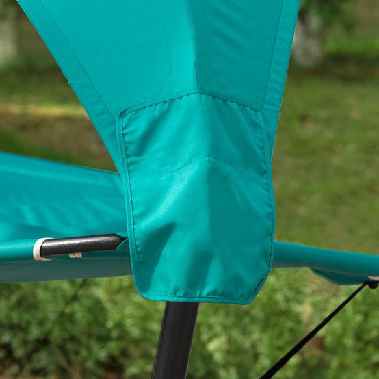 Hamac de Jardin avec Support et Pare-Soleil Vert L.273 x l.181 x H.115 cm SoBuy - Image 8