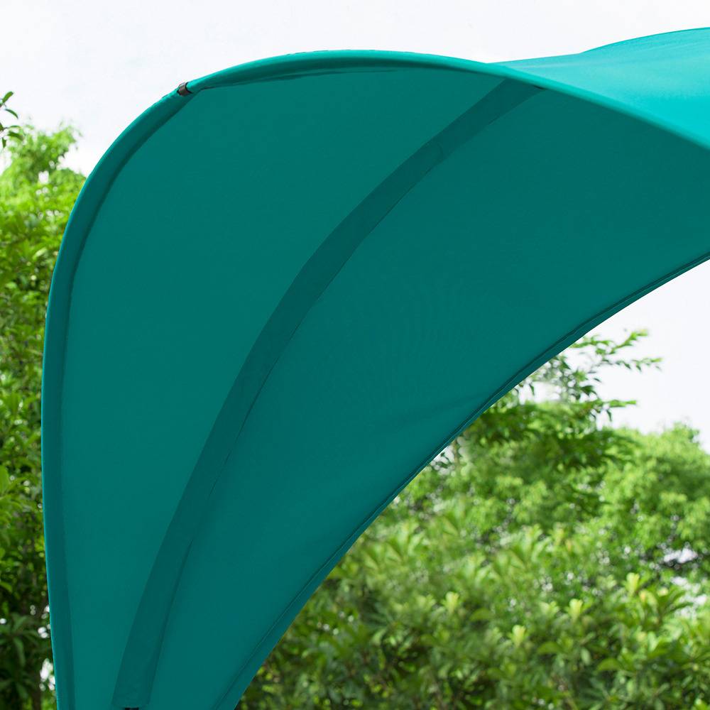 Hamac de Jardin avec Support et Pare-Soleil Vert L.273 x l.181 x H.115 cm SoBuy - Imagen 7