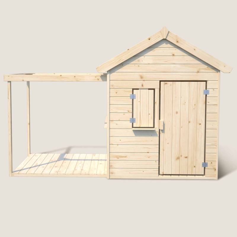 Soulet - Cabane bois enfant avec pergola et comptoir EPICERIE - Imagen 3
