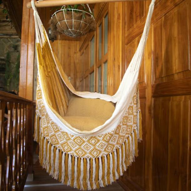 Hamac Del Sol - Hamac Chaise Florencia XL Beige et Doré- Hamac del Sol - Imagen 2