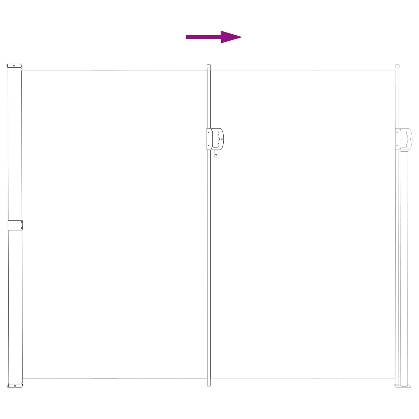 Store latéral rétractable polyester gris 600 x 200 cm - PANGIVO - Image 6