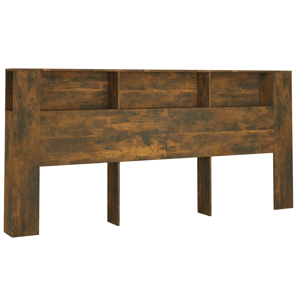 Vidaxl - Armoire de tête de lit Chêne fumé 220x18,5x104,5 cm - vidaXL - Imagen 1