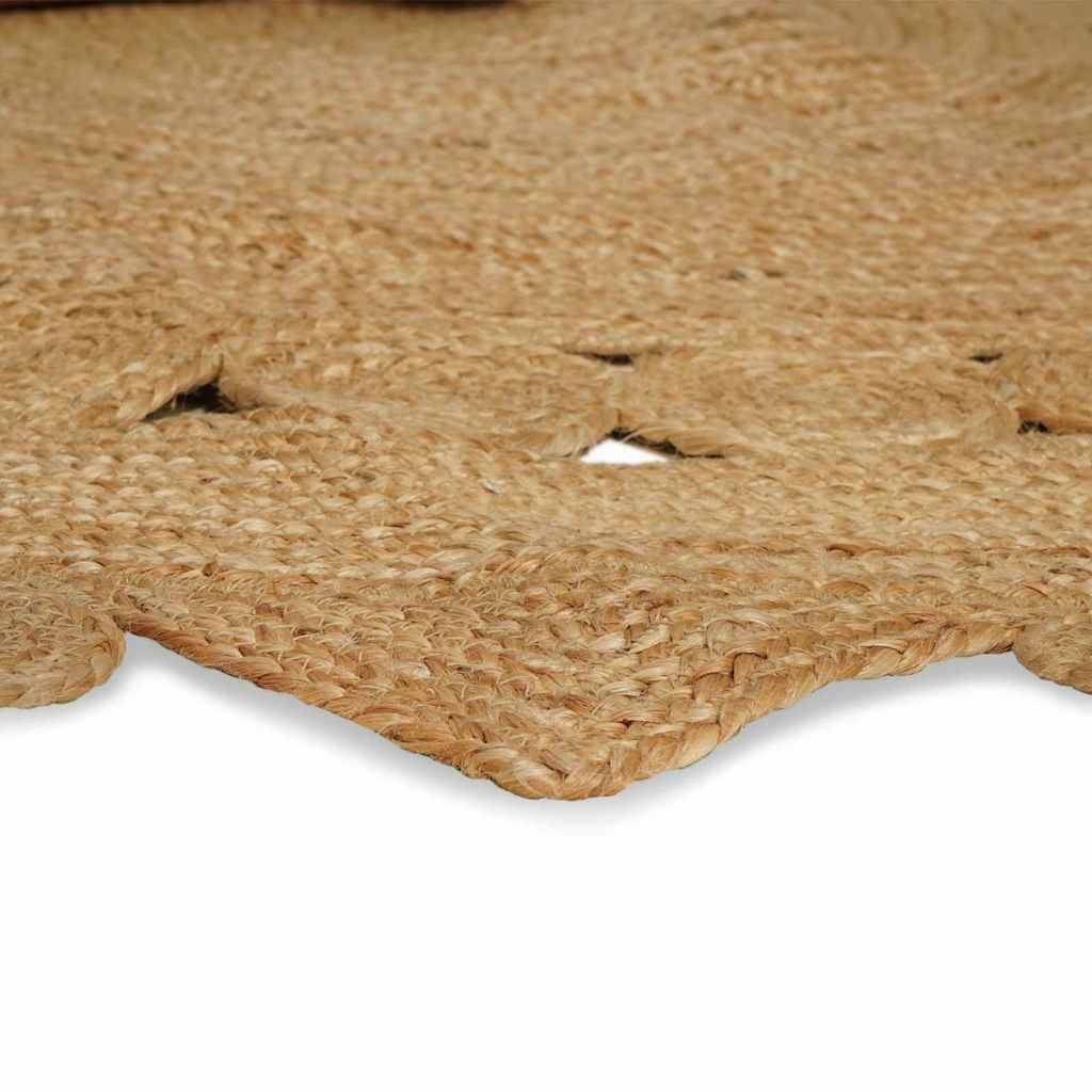 Très Grand Tapis Ovale en Jute Artisanal Ambiance Bohème pour Salle à Manger et Salon Marron 205 x 305 cm – ComfortXL Outdoor Living - Image 2
