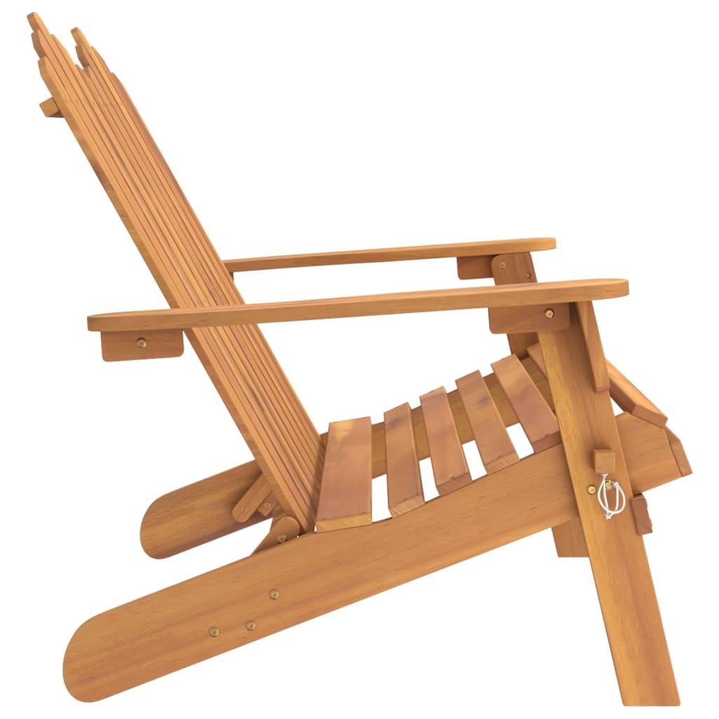 Helloshop26 - Banc de jardin meuble de patio d'extérieur terrasse adirondack 126 x 84 x 90 cm bois massif d'acacia - Imagen 3