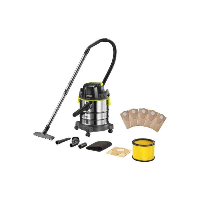 Ryobi - Pack RYOBI - Aspirateur eau et poussière R18WDV-0 - 18V One Plus - sans batterie ni chargeur - Lot de 5 sacs poussière RAKWDV05 - 20L - Image 1