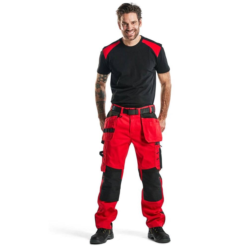 T-shirt Blaklader bicolore Noir Epaules Rouges L - Image 5