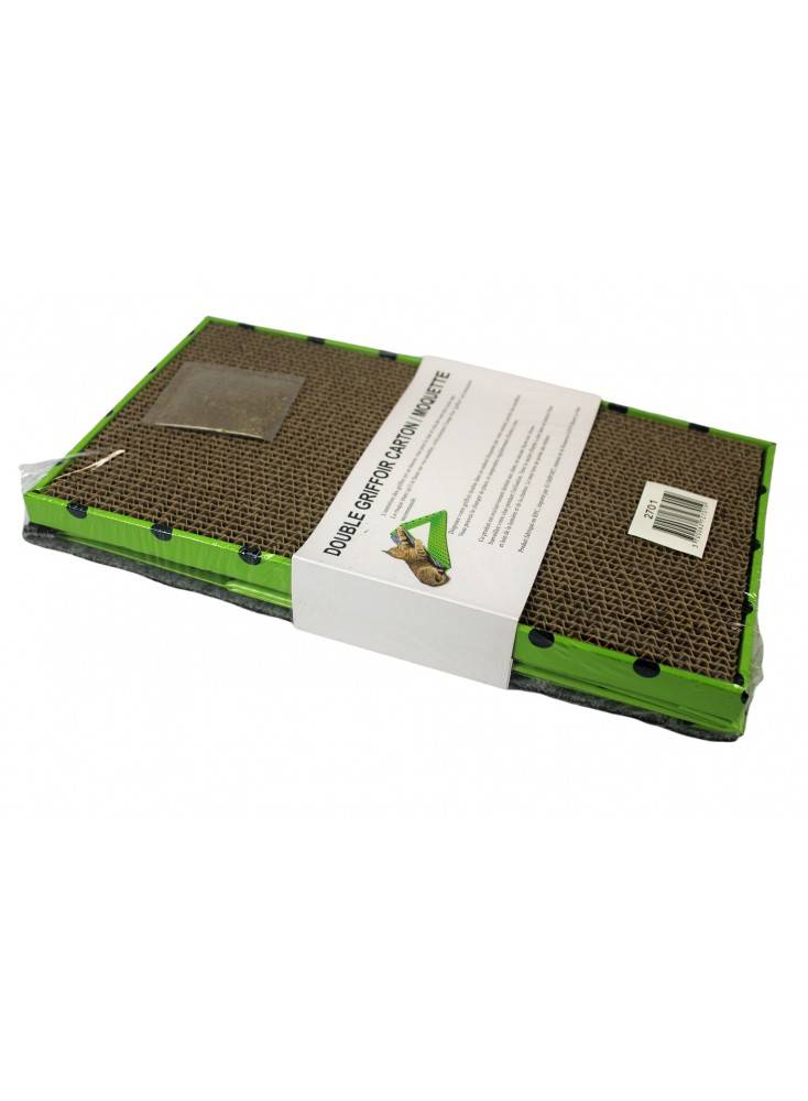 Double griffoir carton et moquette MARRON - Mon Ami Luki