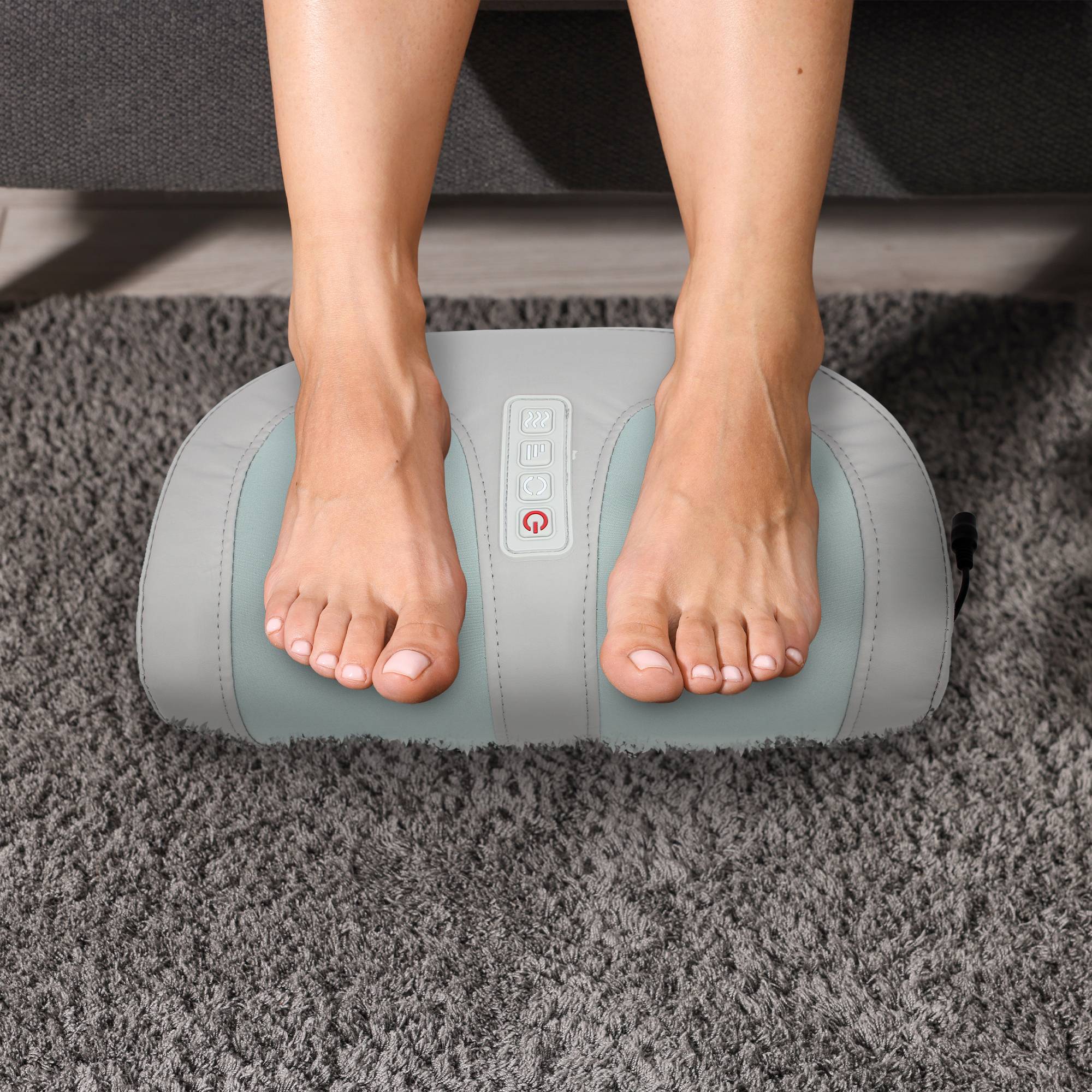 FISHTEC Masseur de Pieds Chauffants - Appareil de Massage Shiatsu - 2 Sens de Massage - 3 Vitesses - Tissus Respirant - Format Compact - Image 4