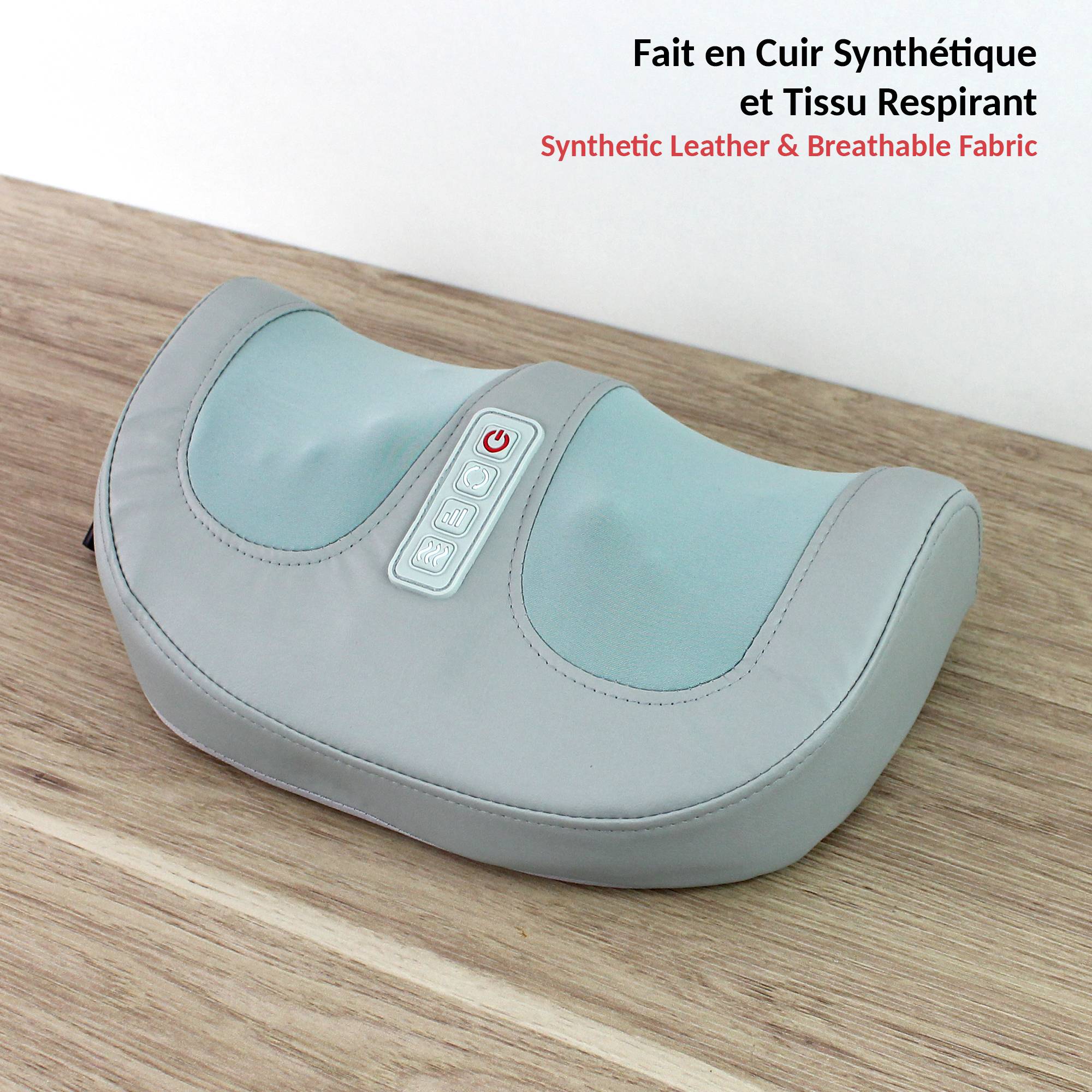 FISHTEC Masseur de Pieds Chauffants - Appareil de Massage Shiatsu - 2 Sens de Massage - 3 Vitesses - Tissus Respirant - Format Compact - Image 7