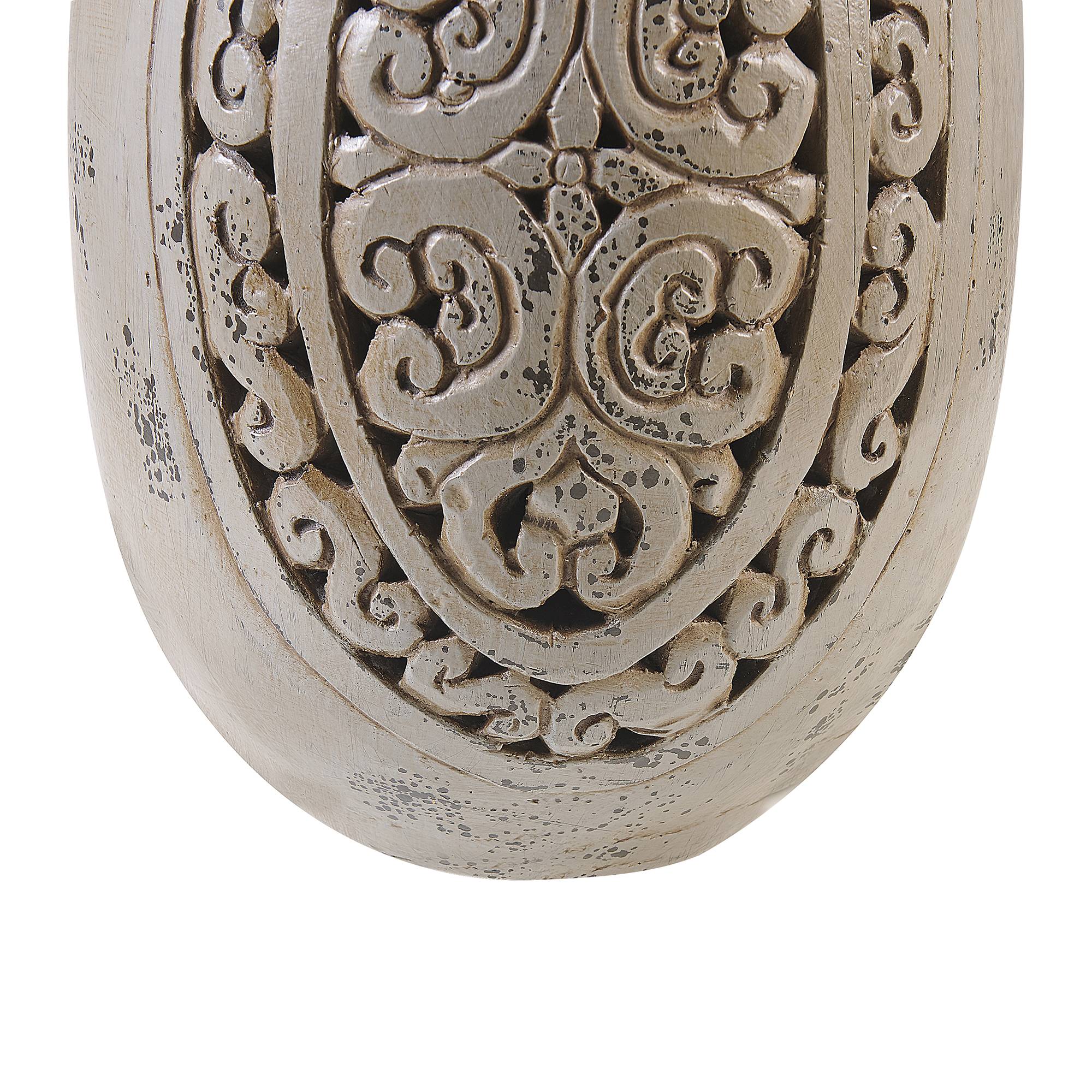 Beliani - Vase décoratif Terre cuite Gris MEGARA - 26x26x51- Beliani - Image 5