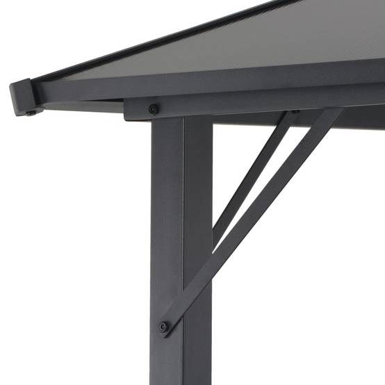 ComfortXL - Pergola Rectangulaire Aluminium et Acier Toit Polycarbonate Anti-UV pour Terrasse Noir 4x3 m – ComfortXL Outdoor Living - Image 4