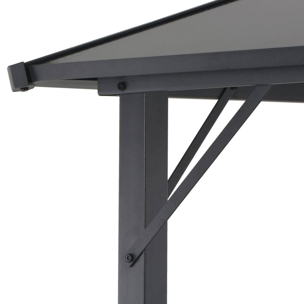 ComfortXL - Pergola Rectangulaire Aluminium et Acier Toit Polycarbonate Anti-UV pour Terrasse Noir 4x3 m – ComfortXL Outdoor Living - Image 4