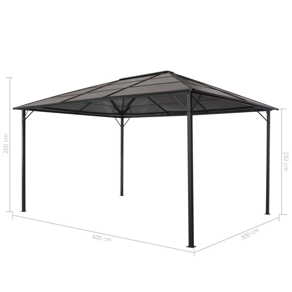 ComfortXL - Pergola Rectangulaire Aluminium et Acier Toit Polycarbonate Anti-UV pour Terrasse Noir 4x3 m – ComfortXL Outdoor Living - Image 5