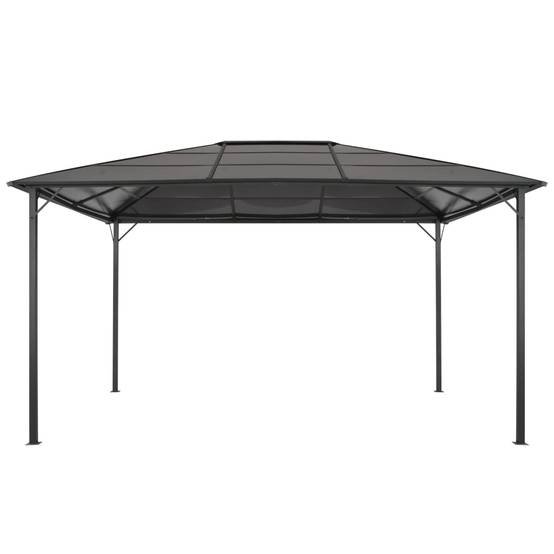 ComfortXL - Pergola Rectangulaire Aluminium et Acier Toit Polycarbonate Anti-UV pour Terrasse Noir 4x3 m – ComfortXL Outdoor Living - Image 2