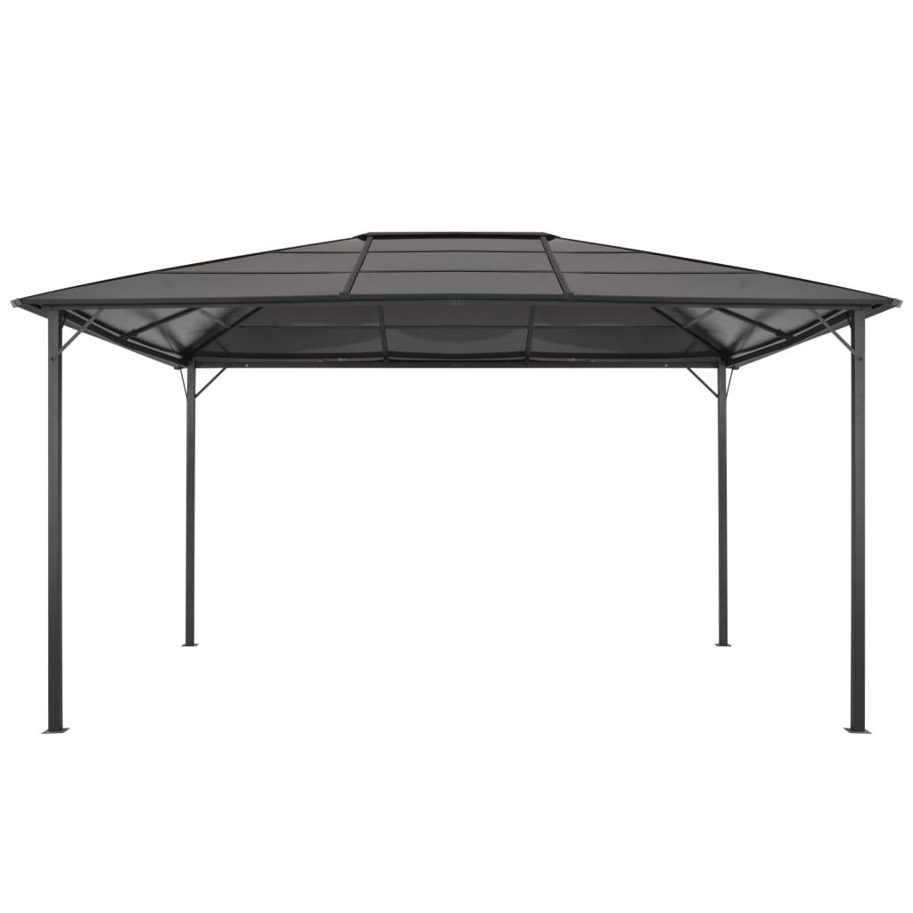 ComfortXL - Pergola Rectangulaire Aluminium et Acier Toit Polycarbonate Anti-UV pour Terrasse Noir 4x3 m – ComfortXL Outdoor Living - Image 2