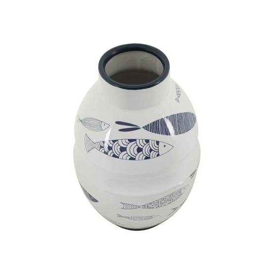 Vase Déco en Céramique "Poissons" 31cm Multicolore - Image 2