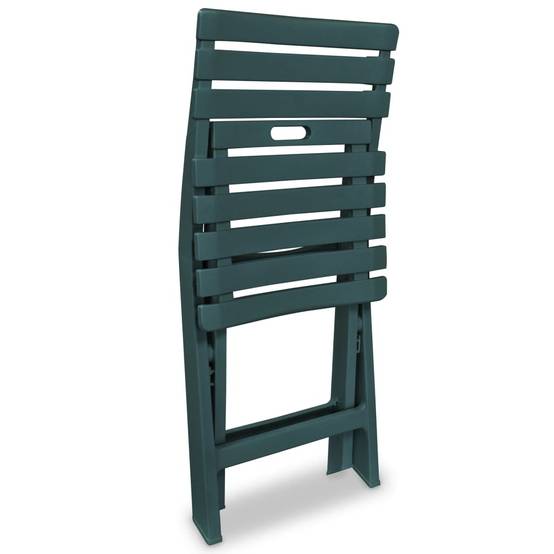 Ensemble de bistro pliable - Salon De Jardin 3 pcs Plastique Vert MI757 - Image 6