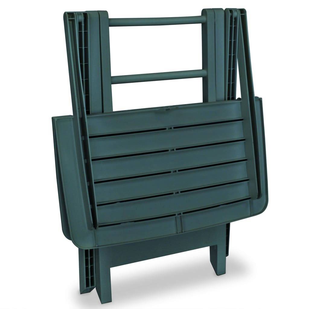 Ensemble de bistro pliable - Salon De Jardin 3 pcs Plastique Vert MI757 - Image 7