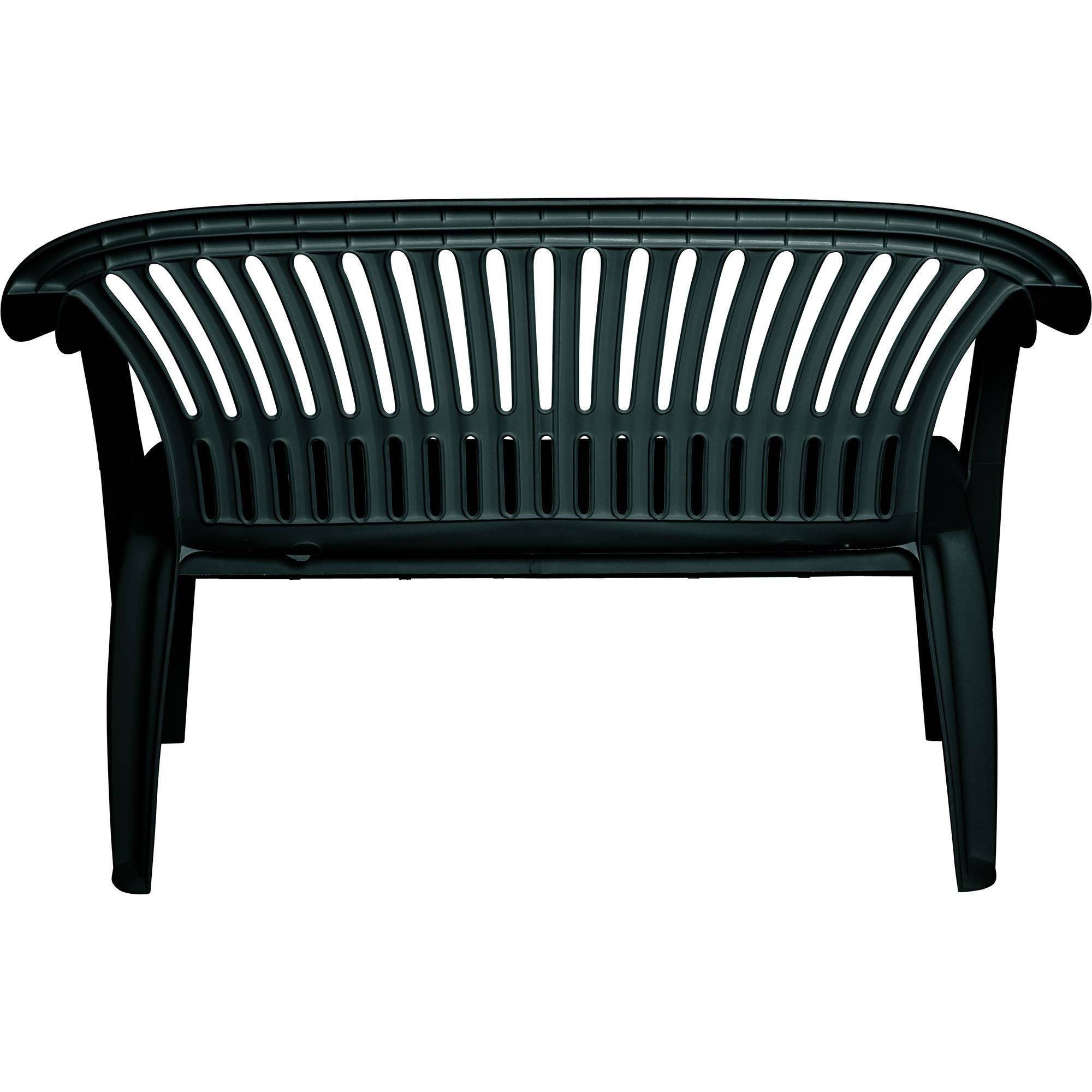 Dmora - Banc d'extérieur Eboli, Banc de jardin Monobloc, Banc d'extérieur, 100% Made in Italy, 114x55h82 cm, Vert - Dmora - Imagen 6