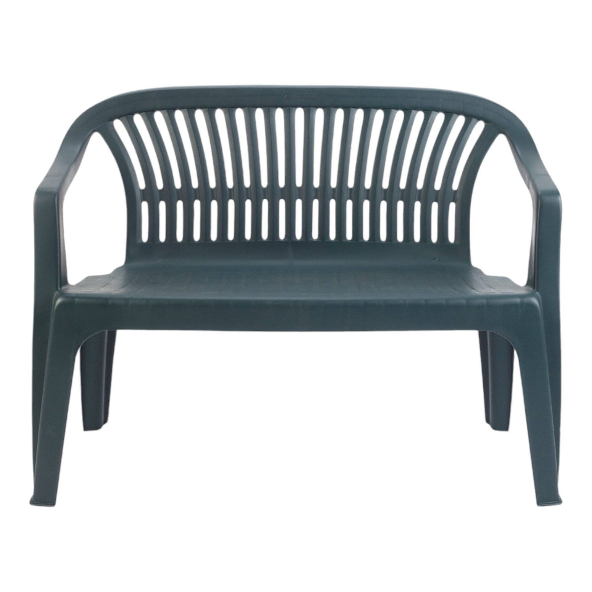 Dmora - Banc d'extérieur Eboli, Banc de jardin Monobloc, Banc d'extérieur, 100% Made in Italy, 114x55h82 cm, Vert - Dmora - Imagen 7