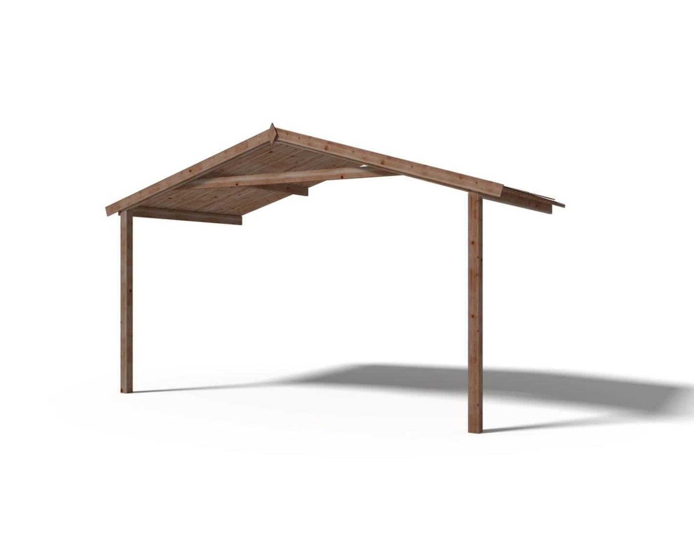 Altanka - Abri de jardin en bois - 4x3 m + terrasse avec balustrade et avant-toit en bois - 20 m2 - Traité - DOM418+DOM78+DOM79+POD05 - ALTANKA - Imagen 5