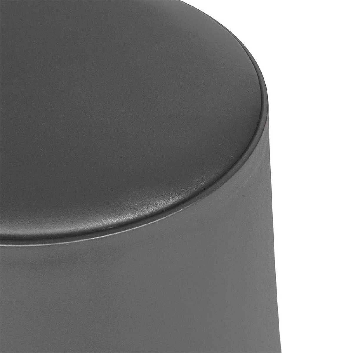 Tabouret Gris Tulipe en Polypropylène Empilable Ø46 cm - QARIS - Image 5