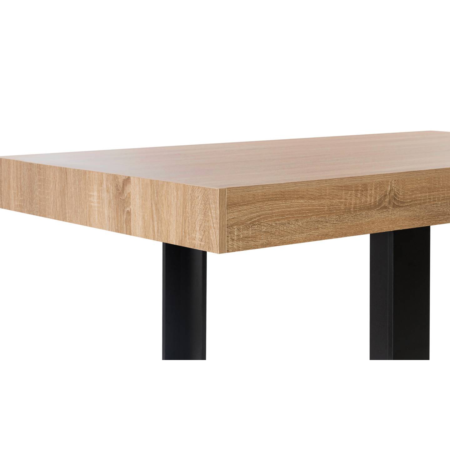 Table à manger rectangle PHOENIX 8 personnes bois et noir 200 cm - Image 5