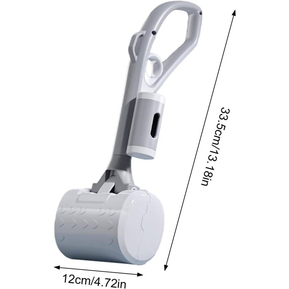 Ramasse-crottes pour chien - Pelle robuste avec distributeur de sacs intégré - Poignée ergonomique -Gray- Living123 - Image 6