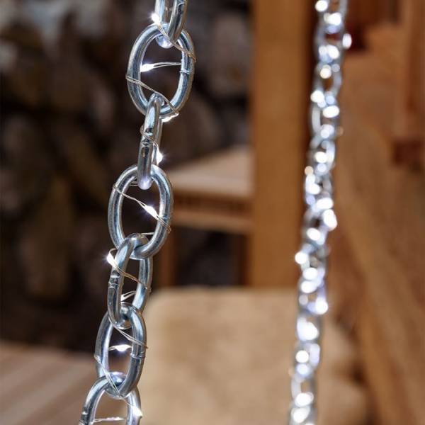 Lotti - Guirlande lumineuse extérieur blanc froid 20M 400 micro LED câble argenté 8 programmes Lotti - Imagen 8