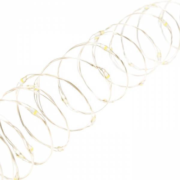 Lotti - Guirlande lumineuse extérieur blanc froid 20M 400 micro LED câble argenté 8 programmes Lotti - Imagen 10