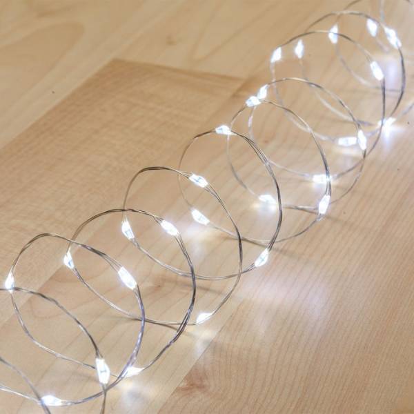 Lotti - Guirlande lumineuse extérieur blanc froid 20M 400 micro LED câble argenté 8 programmes Lotti - Imagen 4