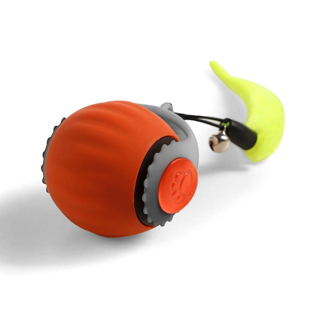 IntiMeg - Jouet pour chat Balle automatique pour chat Orange IntiMeg