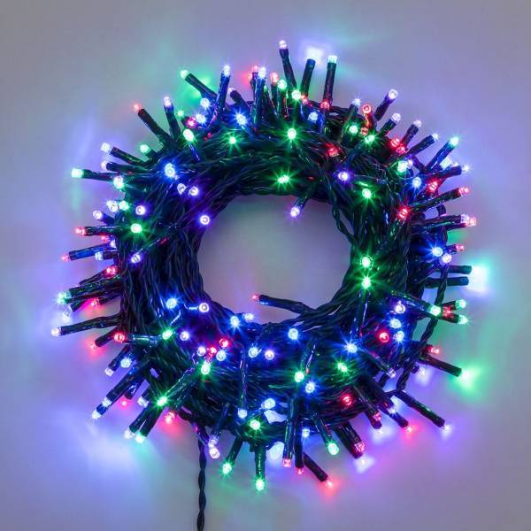 Lotti - Guirlande lumineuse 8.9m 120 miniLED multicolores 8 mode d'animation câble vert Lotti - Imagen 1