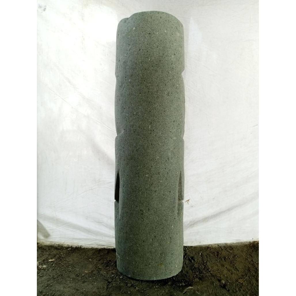 Tiki d'océanie totem jardin en pierre volcanique 1.50m - Image 4