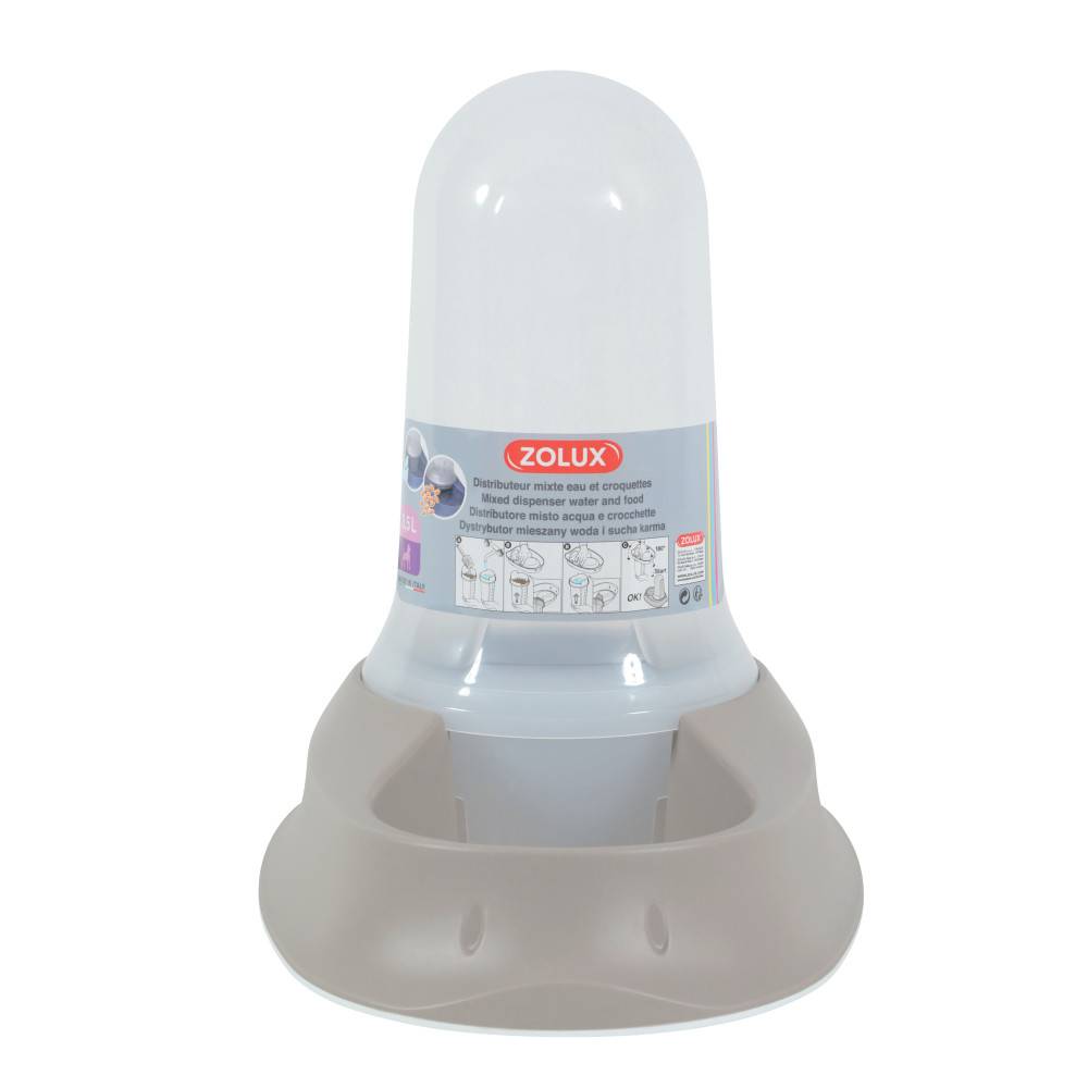 Distribuidor mixto 3.5 litros agua o croquetas Topo antideslizante para perro - Imagen 1