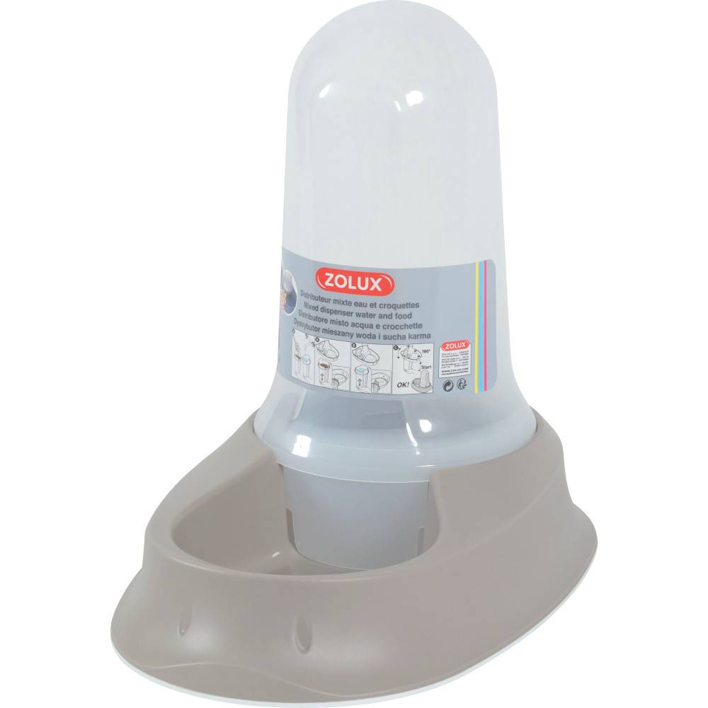 Distribuidor mixto 3.5 litros agua o croquetas Topo antideslizante para perro - Imagen 2
